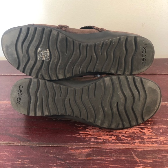 Aetrex Women's Ada Braided Mary Jane Orthopedic Brown Suede Size 9 - Picture 6 of 8